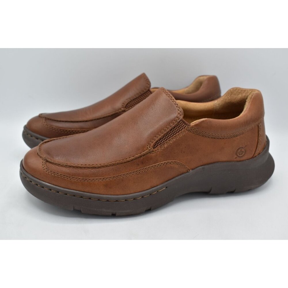 Born‎ Cambridge Loafers Mens Size 8 British Tan Leather New Comfort Slip On